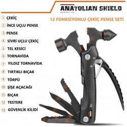 Çok Fonksiyonlu Doğada Hayatta Kalma Survival Çekiç Pense Seti